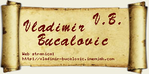 Vladimir Bucalović vizit kartica